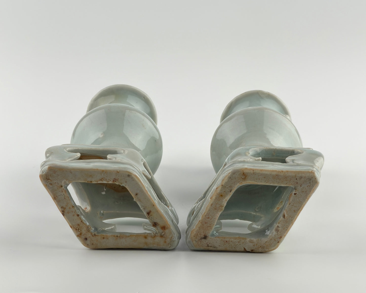 Pair of Qingbai Incense Stands, Song-Yuan Dynasty