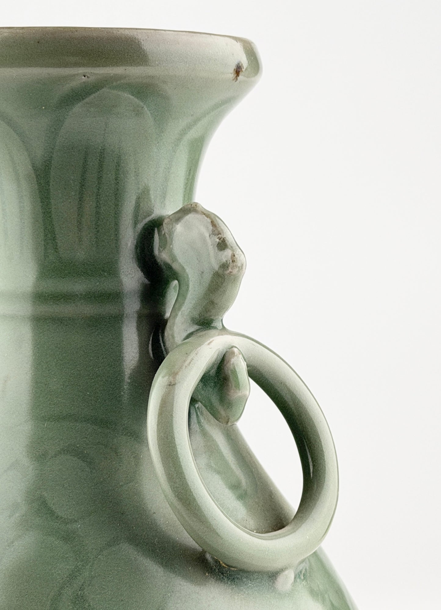 Carved Longquan Celadon Vase, Yuan-Ming Dynasty