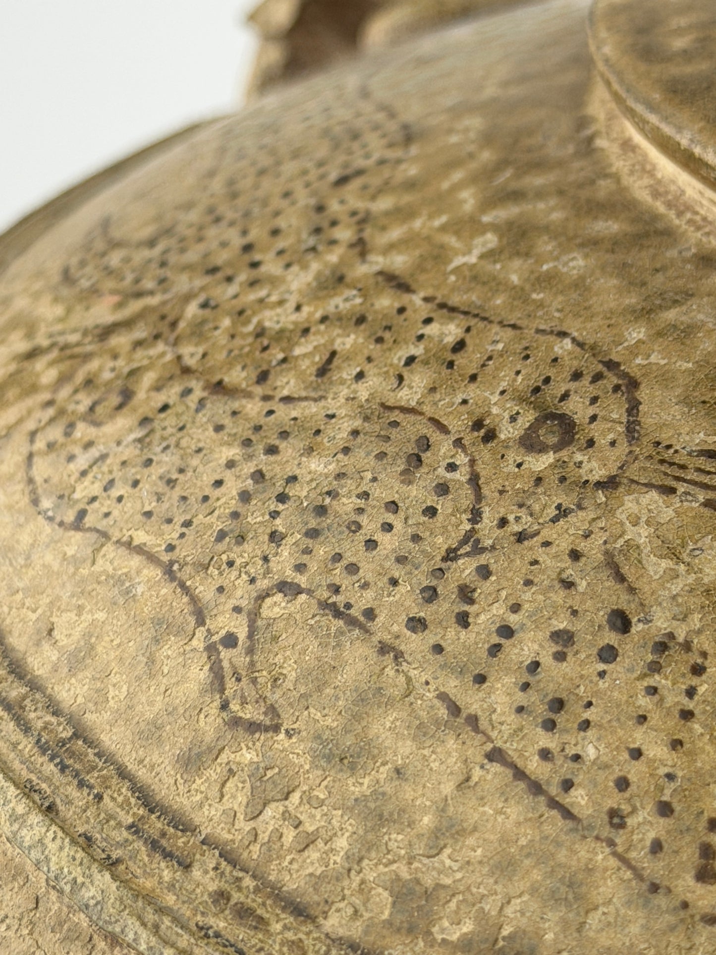 Large Yue Globular Stoneware Jar, Han Dynasty-Three Kingdoms