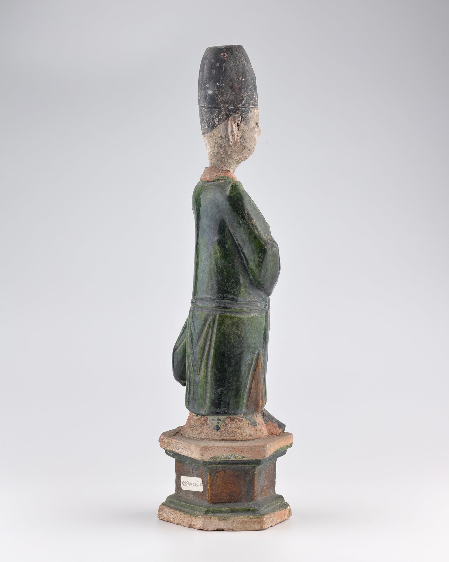 Large Green Glazed Court Figures, Ming Period