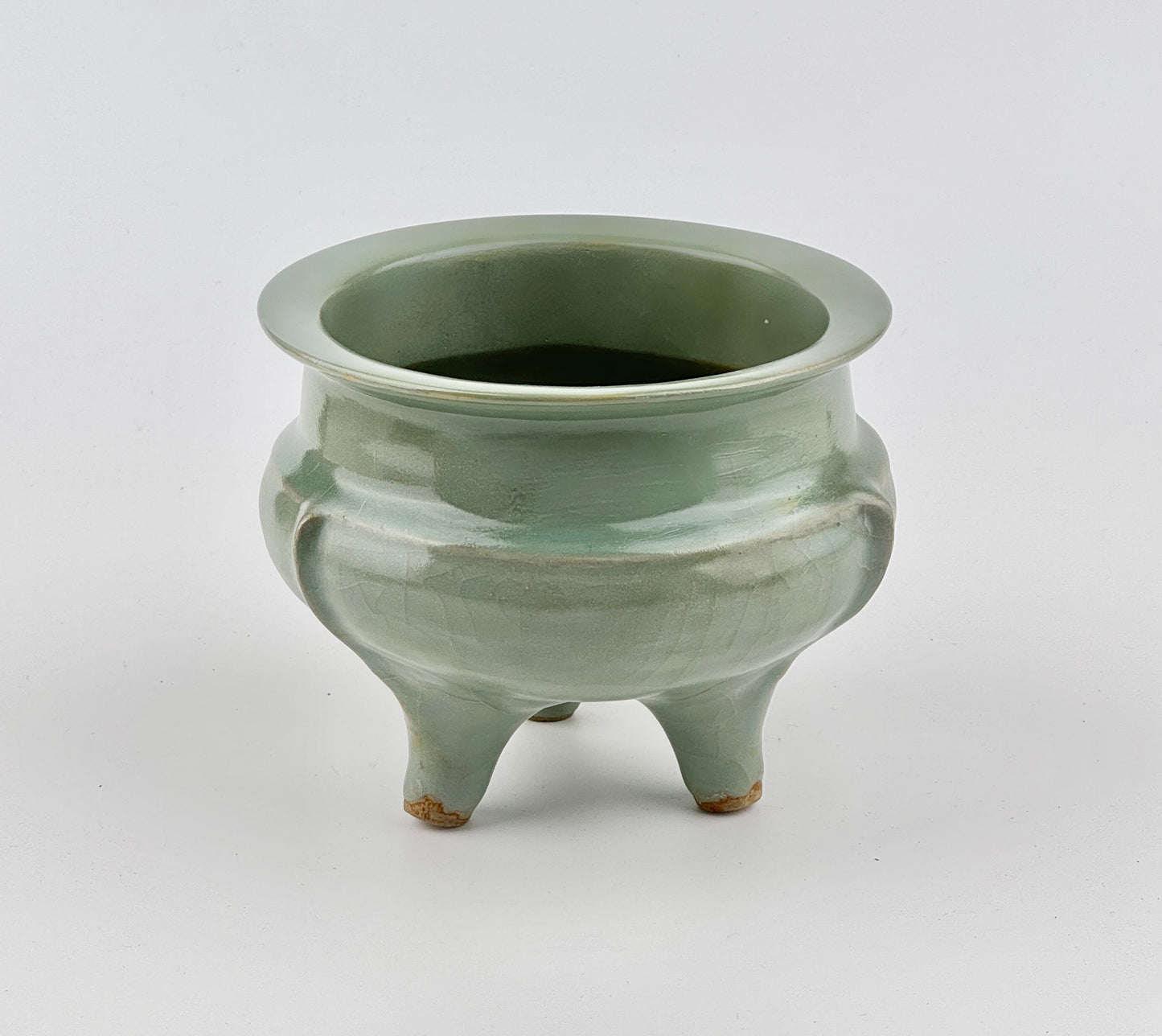 Rare Longquan Celadon Tripod Incense Burner, Song Dynasty