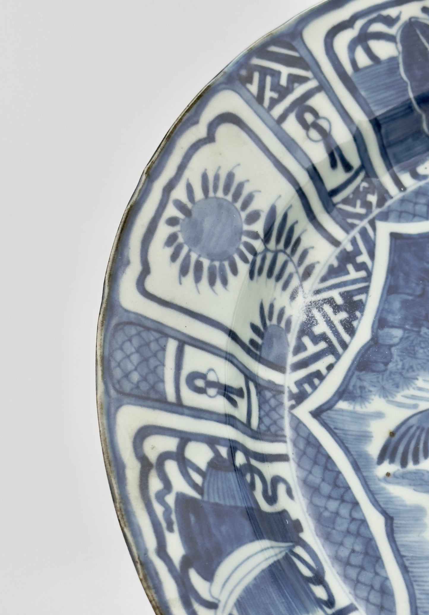 A Blue And White Kraak Plate, Late Ming Dynasty