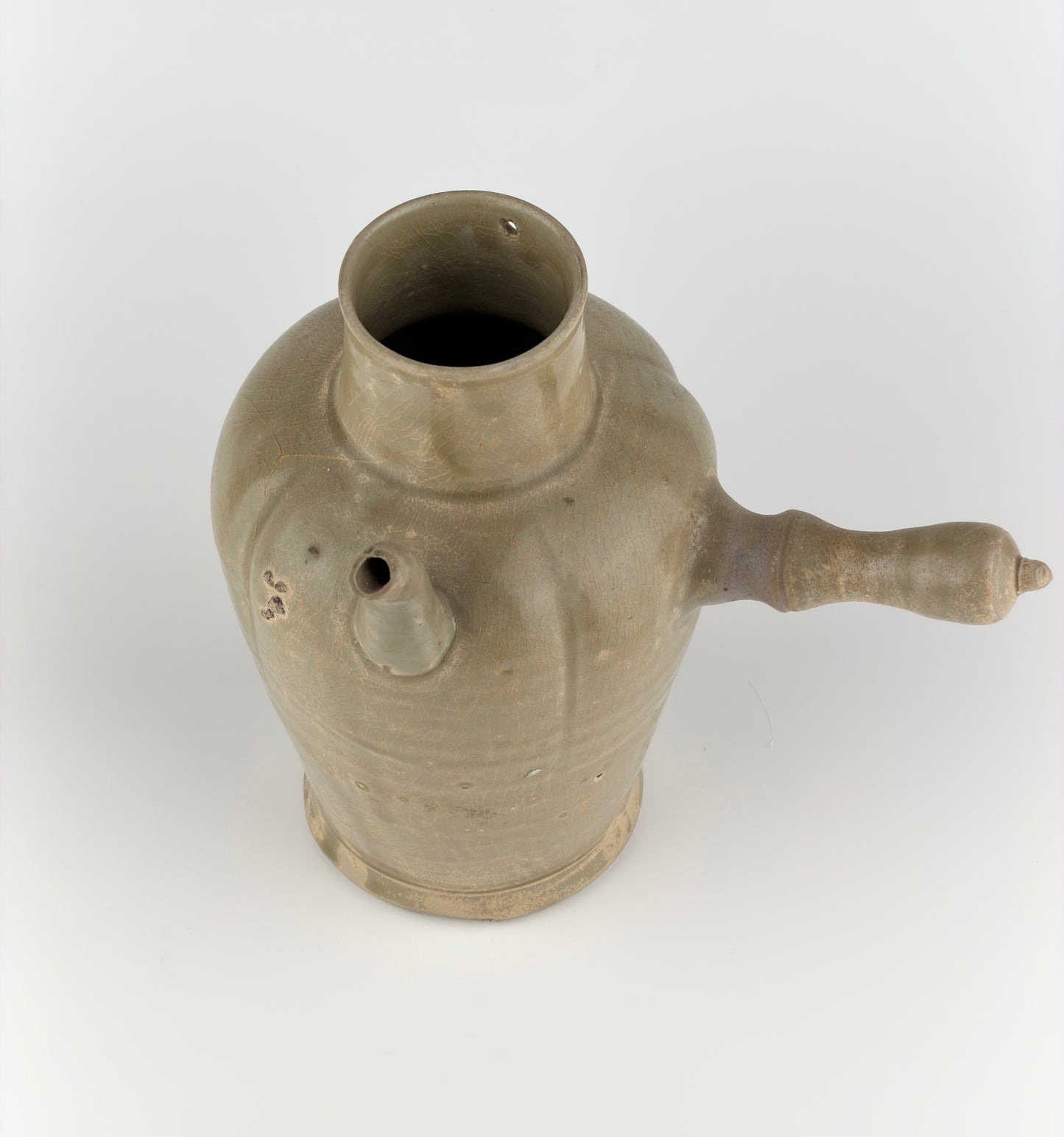 Celadon Ewer with Straight Handle, Tang to Northern Song Dynasty