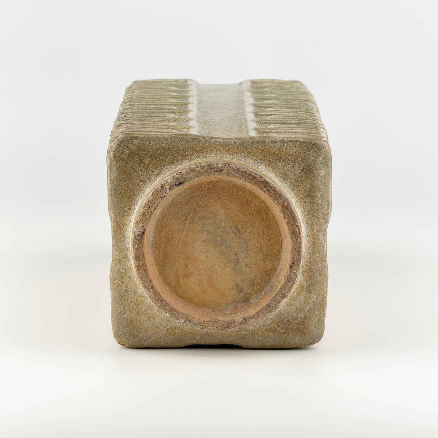 A Rare Yue Celadon Cong-Shaped Vase, Western Jin Dynasty(3-5th C)