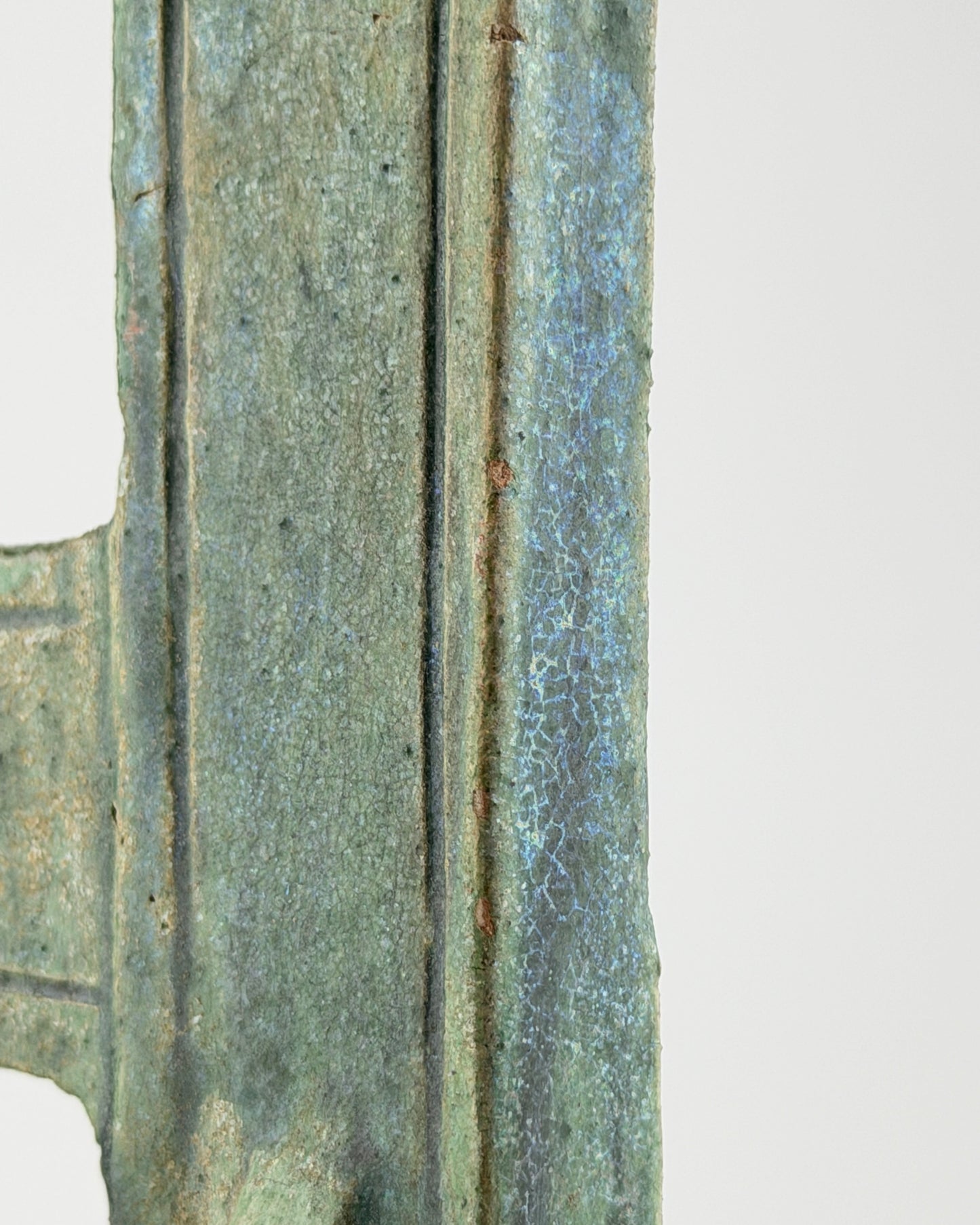 Green Glazed Standing Gate on Plinth with Finials, Ming Dynasty