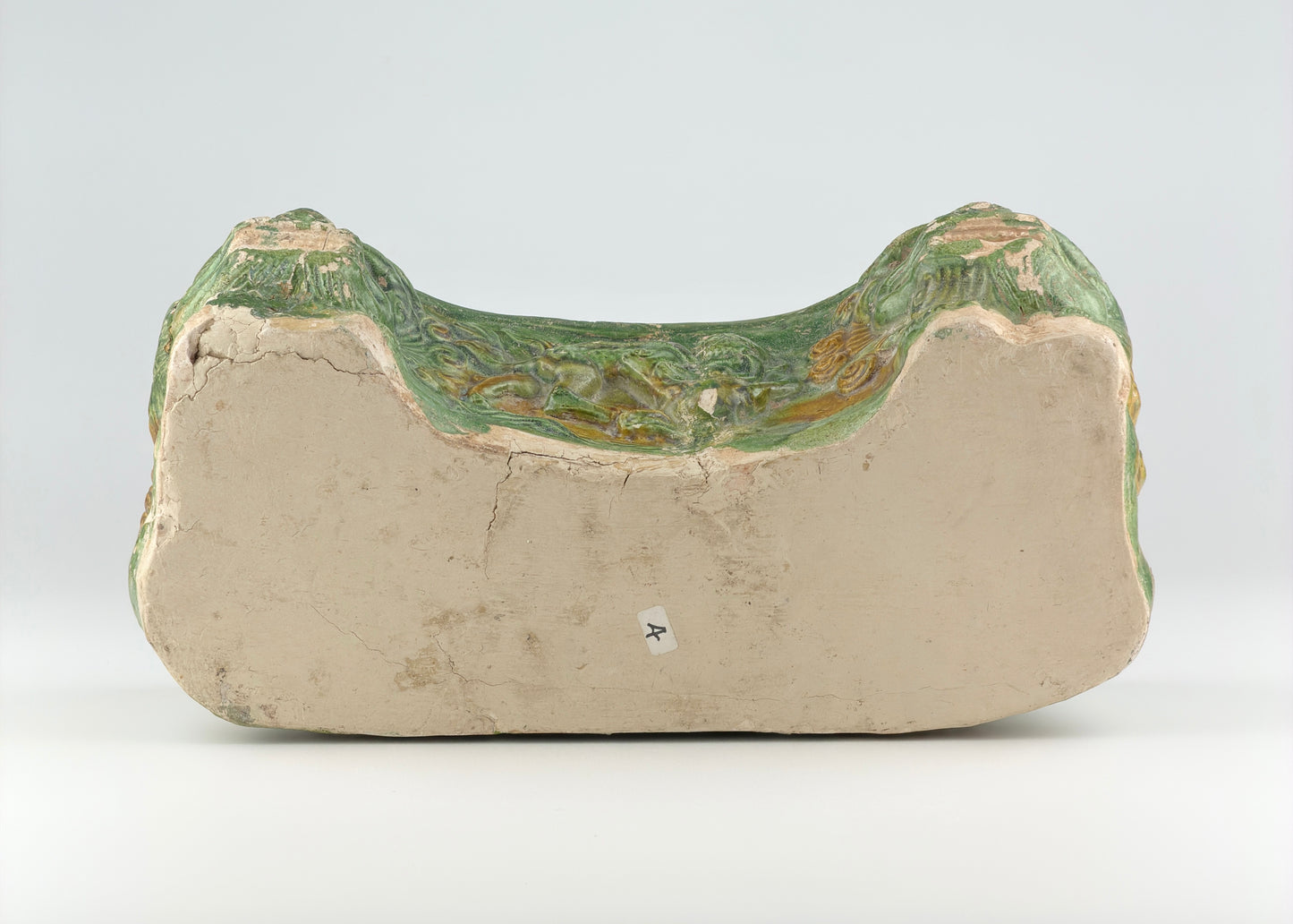 Sancai-glazed pottery 'Haitai' Pillow, Tang dynasty