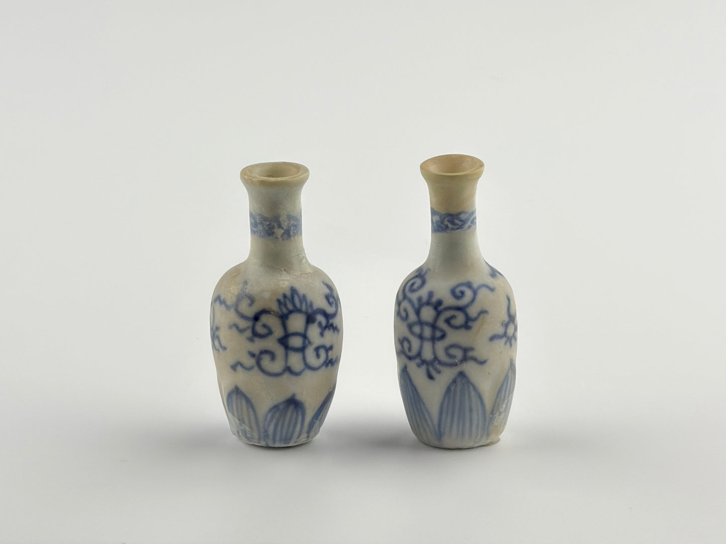 Two Blue and White Miniature Vases, C 1725, Qing Dynasty, Yongzheng Era