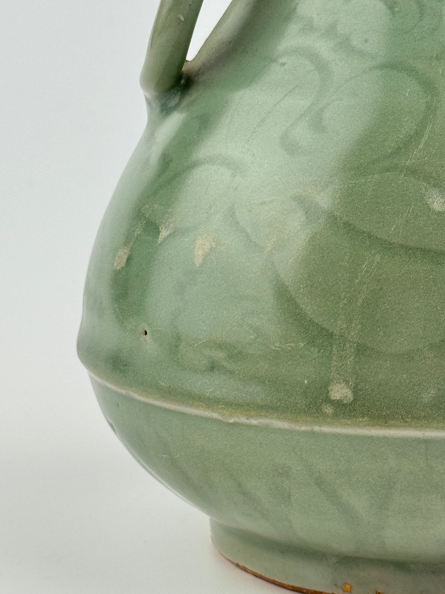 Carved Longquan Celadon Vase, Yuan-Ming Dynasty