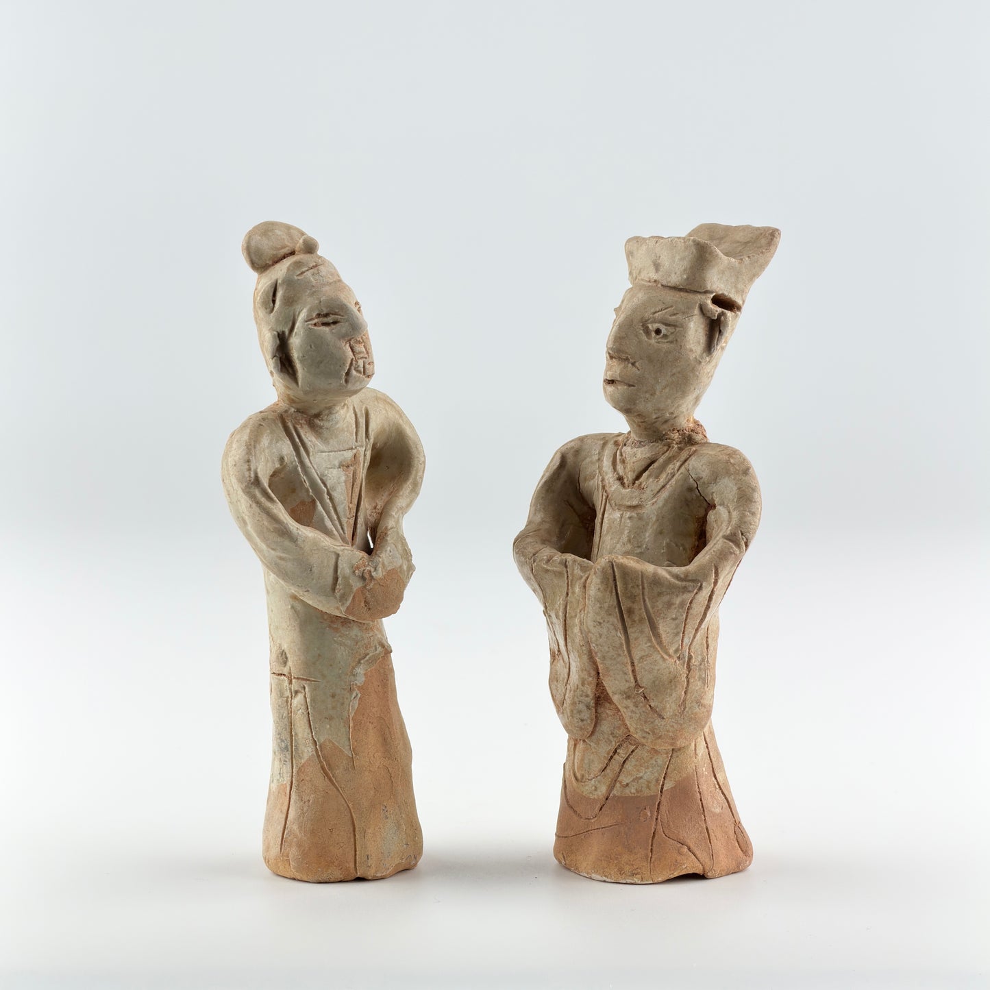 Two Incised Sandstone Mingqi, Five Dynasties and Ten Kingdoms period(907-979)