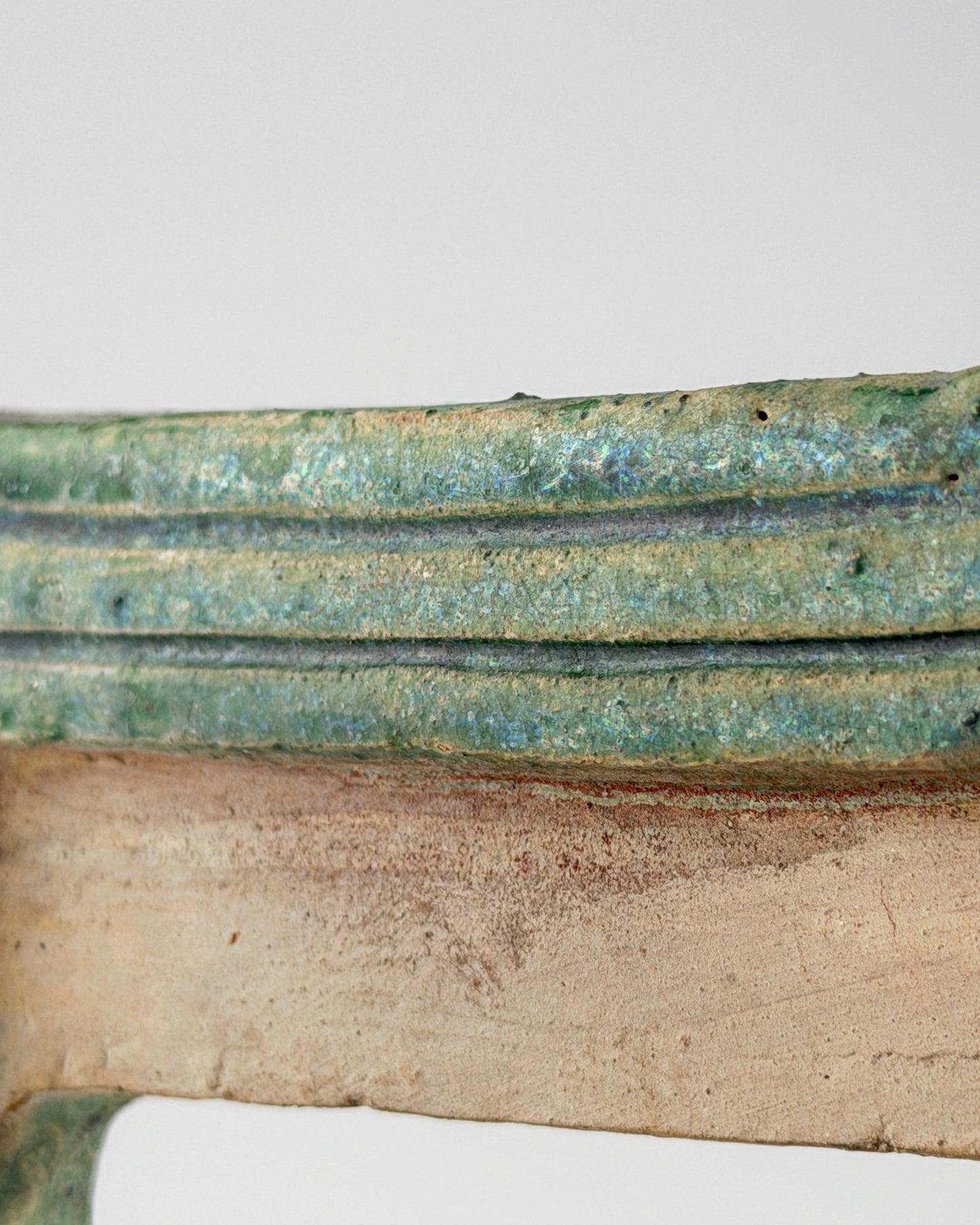 Green Glazed Standing Gate on Plinth with Finials, Ming Dynasty