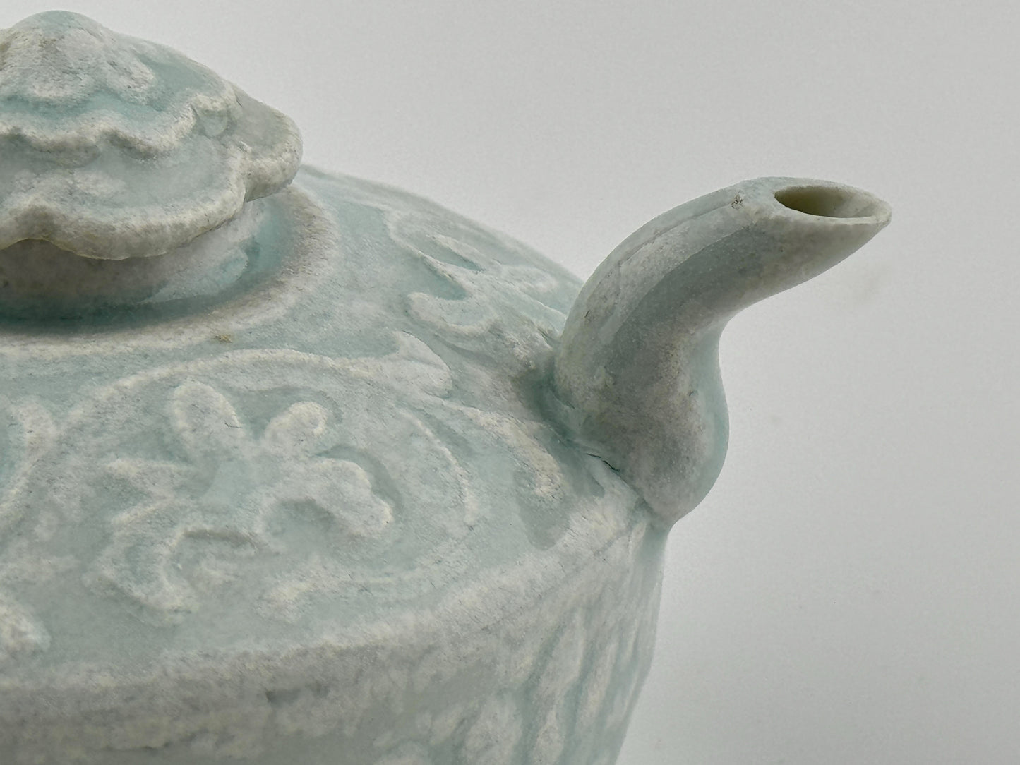 Rare Qingbai Carved Ewer, Yuan Dynasty