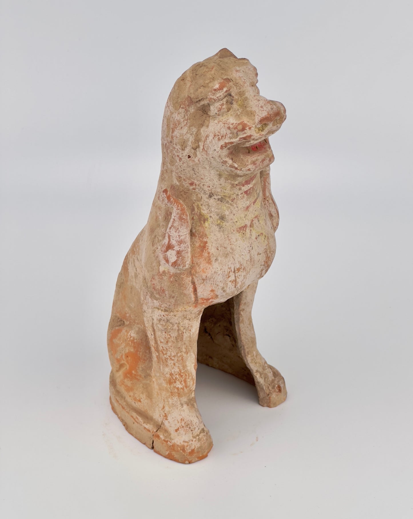 Guardian Haitai Lion Pottery Figure, Northern Wei-Tang Dynasties