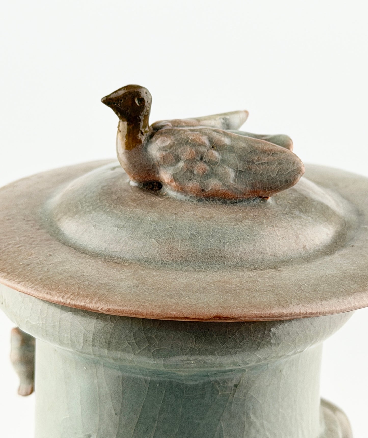 Longquan Celadon 'Dragon' Jar and Cover, Song Dynasty