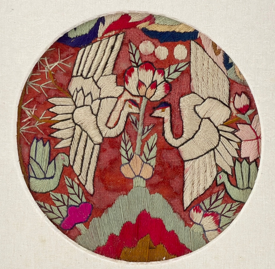 Pair of Korean Traditional Embroidered Pillowcase Frames