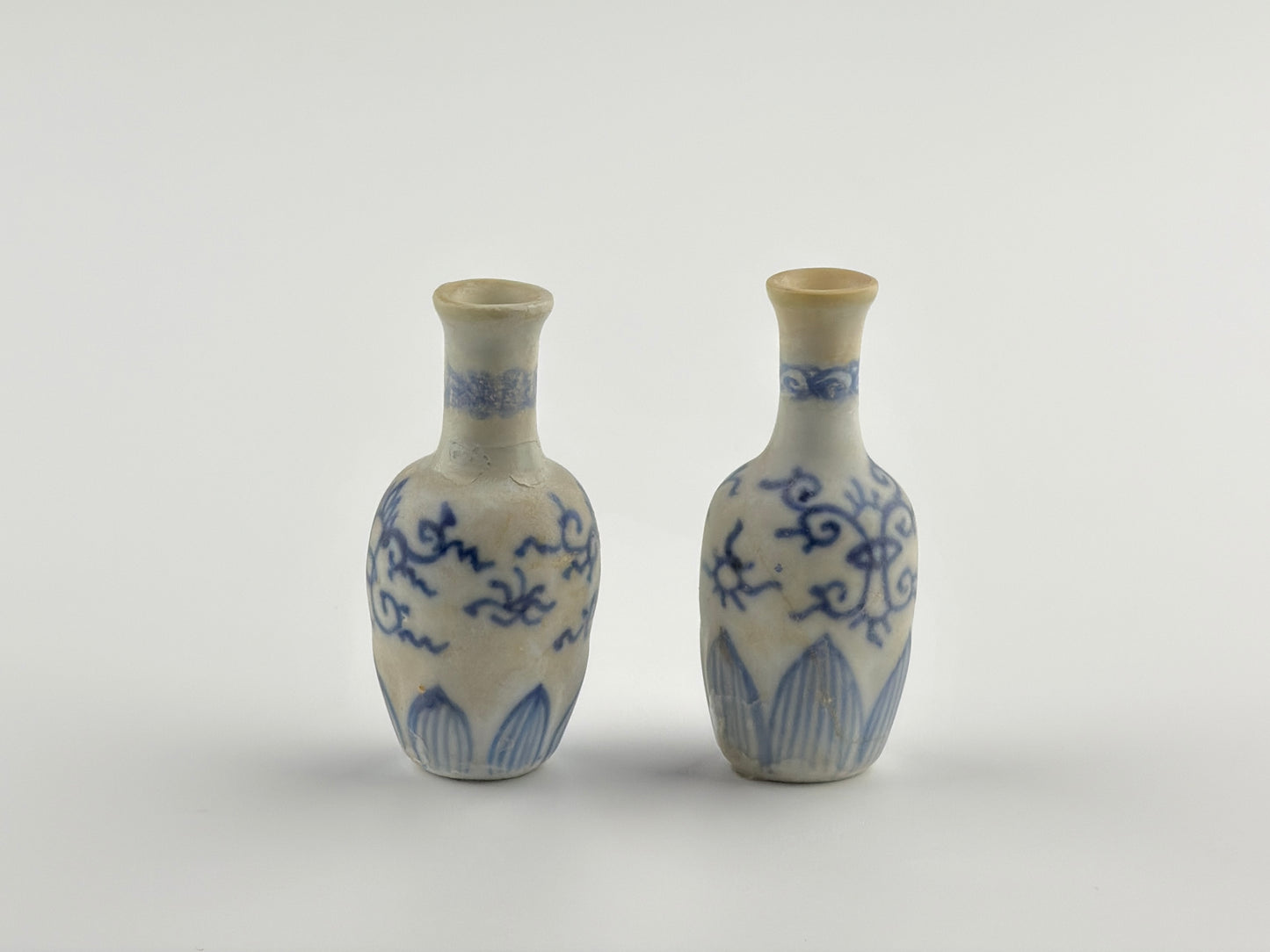 Two Blue and White Miniature Vases, C 1725, Qing Dynasty, Yongzheng Era