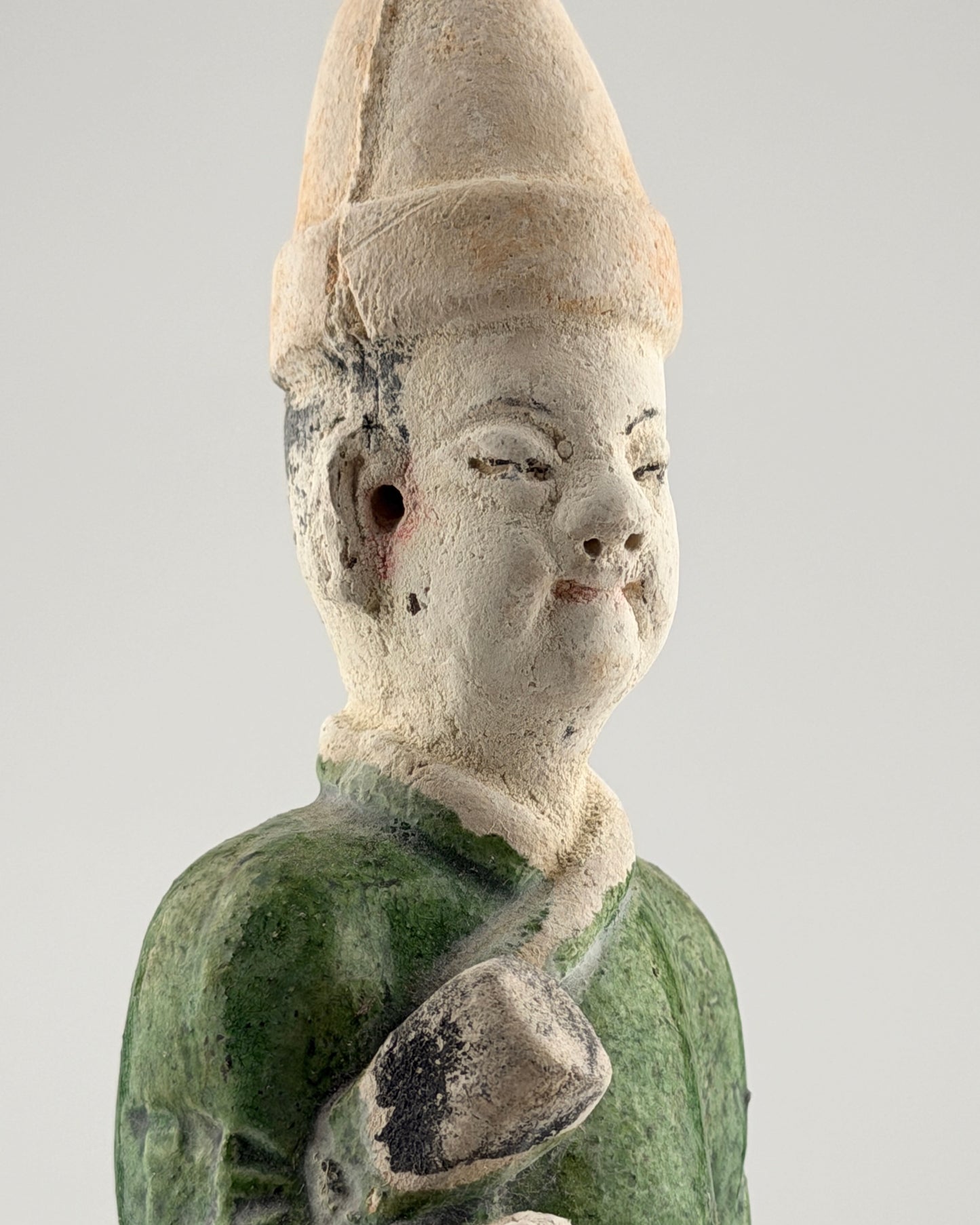 Green Glazed Figure of Attendant, Ming Period