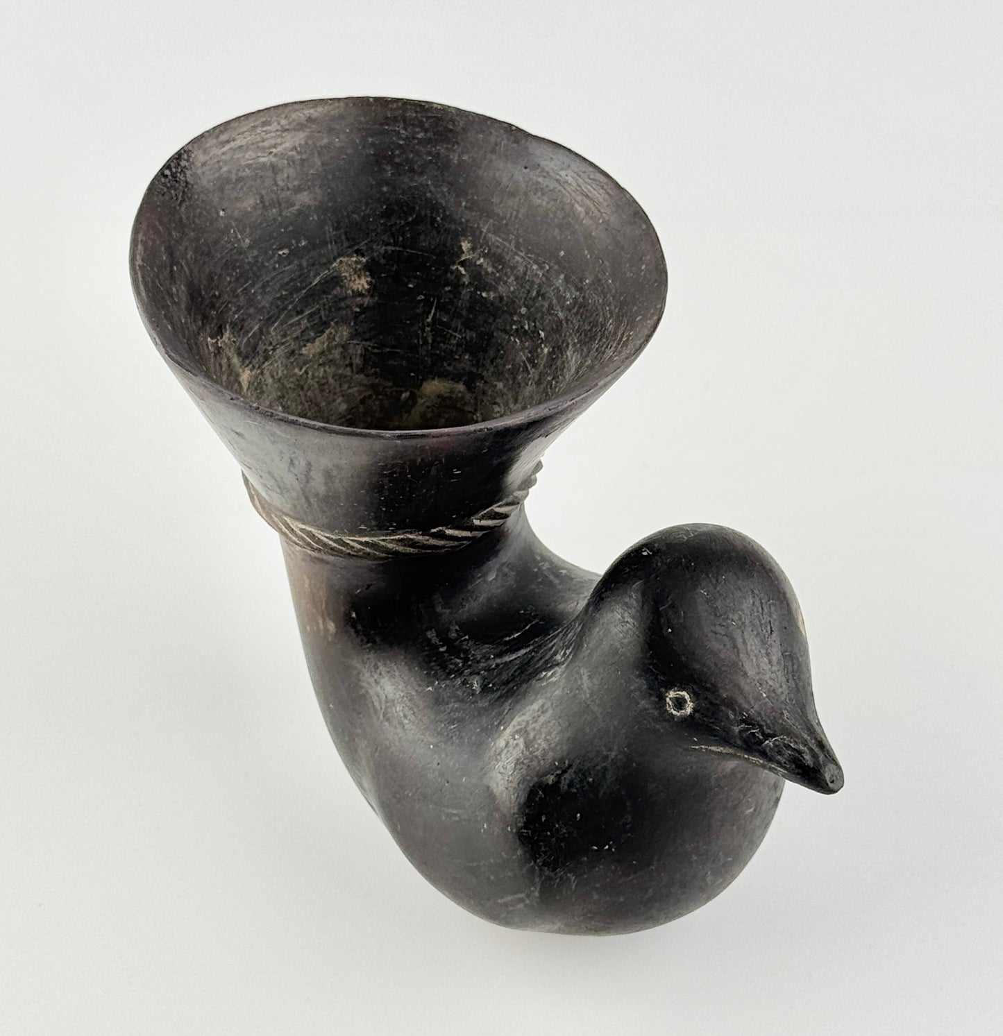 Blackware Bird-Shaped Vessel