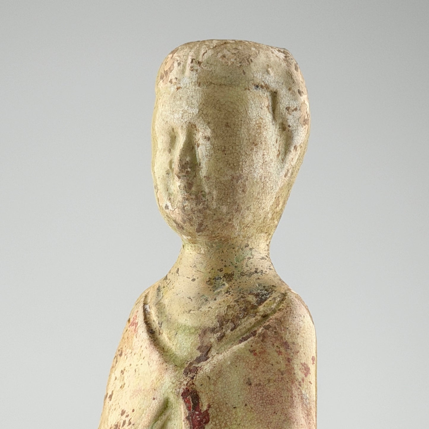 Straw-Glazed Pottery Figure of a man on Horseback, Sui to Tang Dynasty
