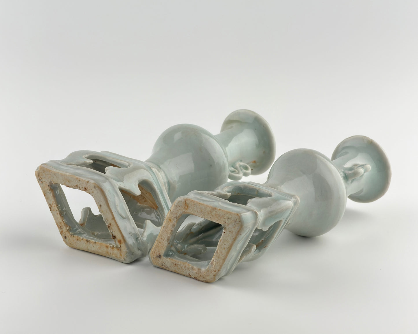 Pair of Qingbai Incense Stands, Song-Yuan Dynasty