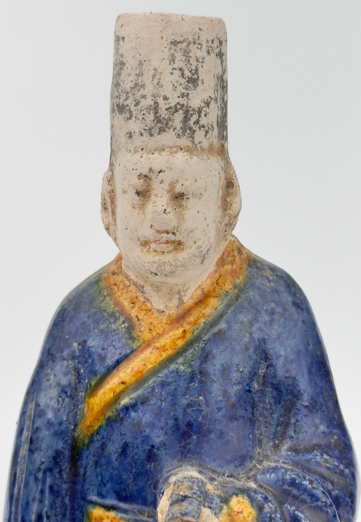 Two blue-glazed figures, Ming Period (1368-1644)