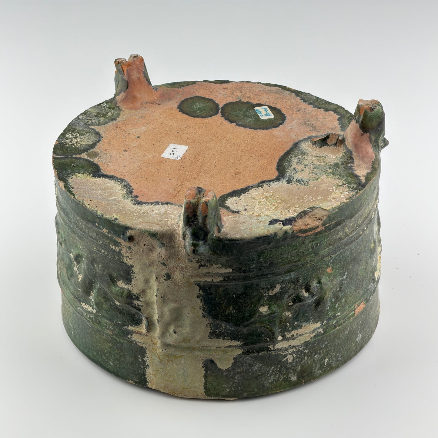 GREEN-GLAZED POTTERY TRIPOD 'HILL' JAR, HAN DYNASTY, 206 BC - 220 AD