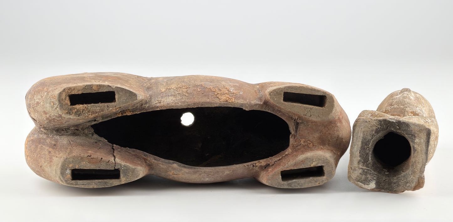 Pottery Figure of a Mounted Soldier and Horse