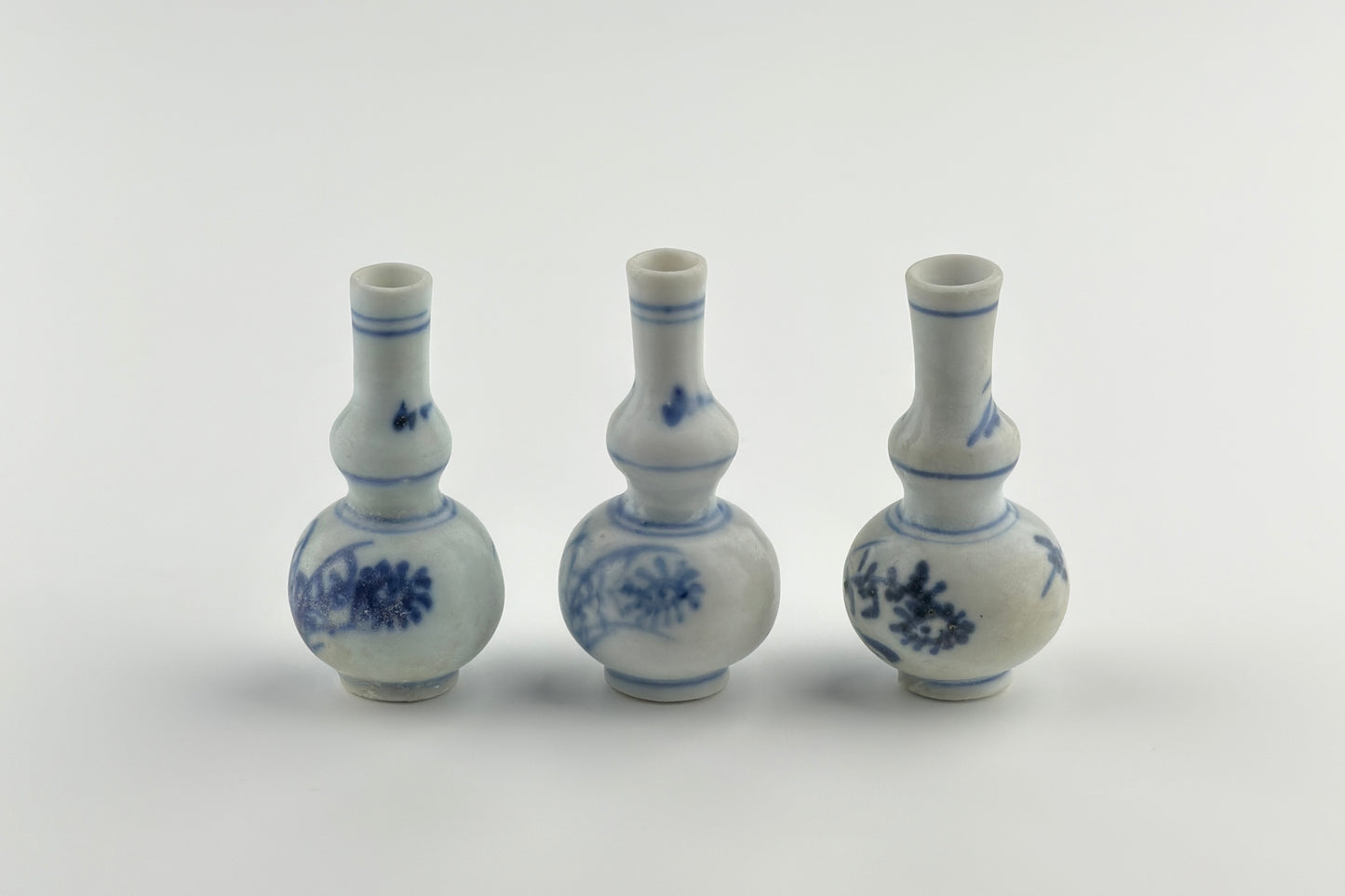 Three Blue and White Miniature Vases, C 1725, Qing Dynasty, Yongzheng Era