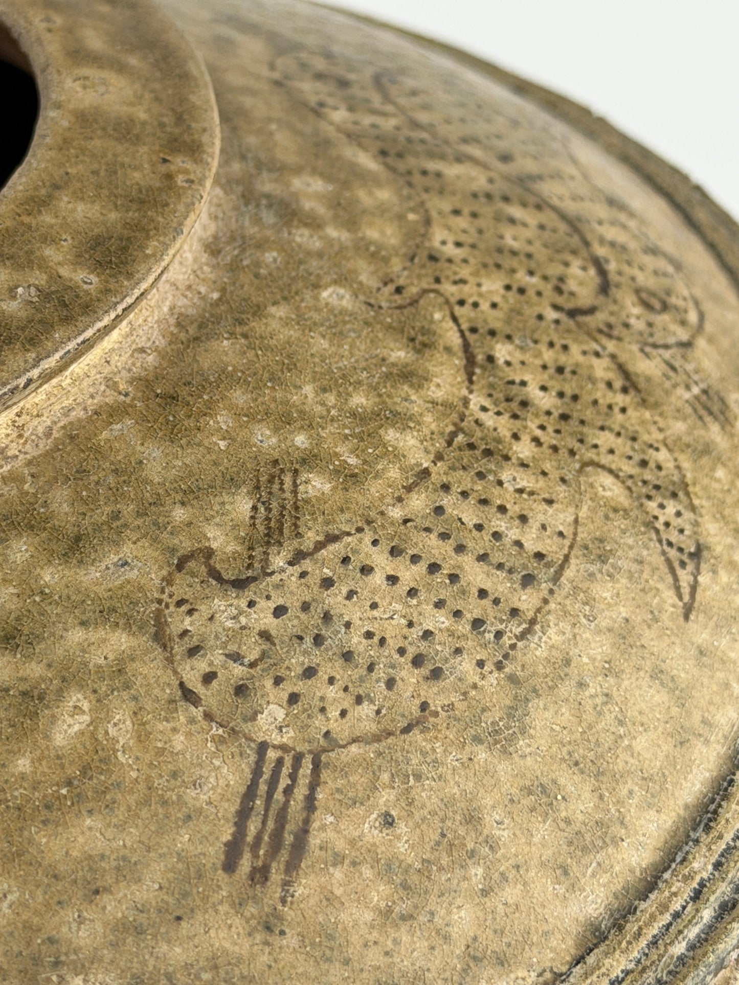 Large Yue Globular Stoneware Jar, Han Dynasty-Three Kingdoms