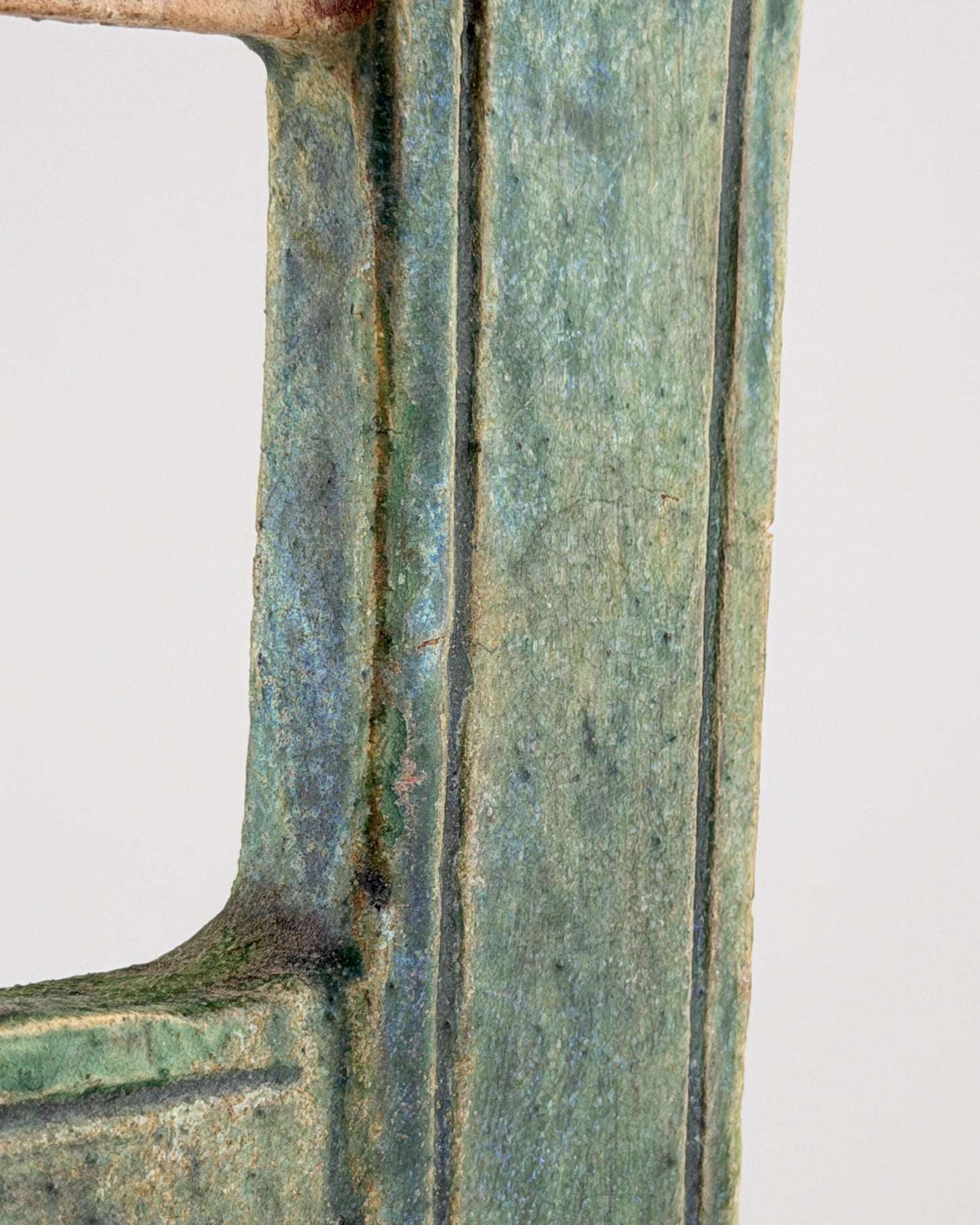 Green Glazed Standing Gate on Plinth with Finials, Ming Dynasty