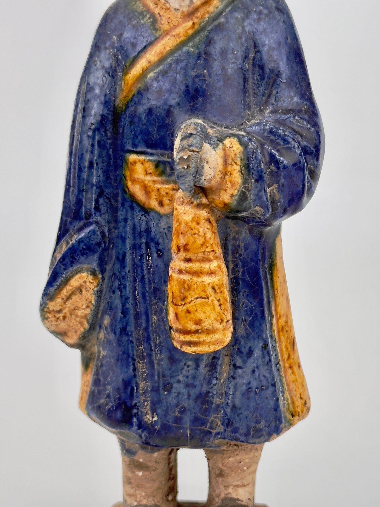 Two blue-glazed figures, Ming Period (1368-1644)