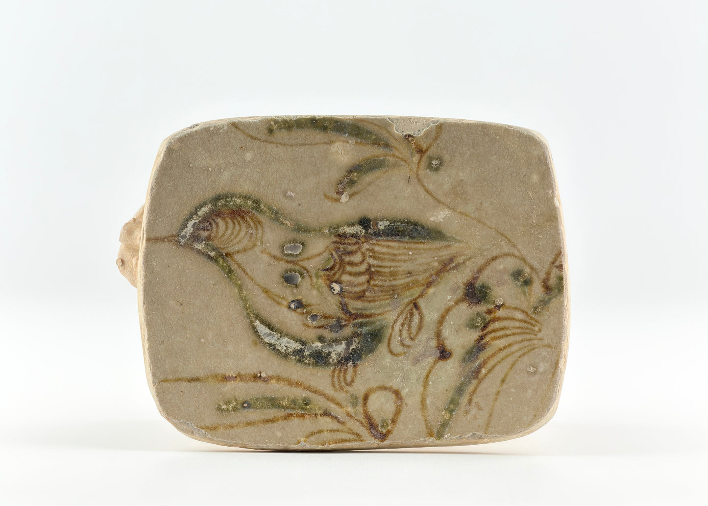 CHANGSHA WARE, RARE LION FIGURINE PILLOW, TANG DYNASTY