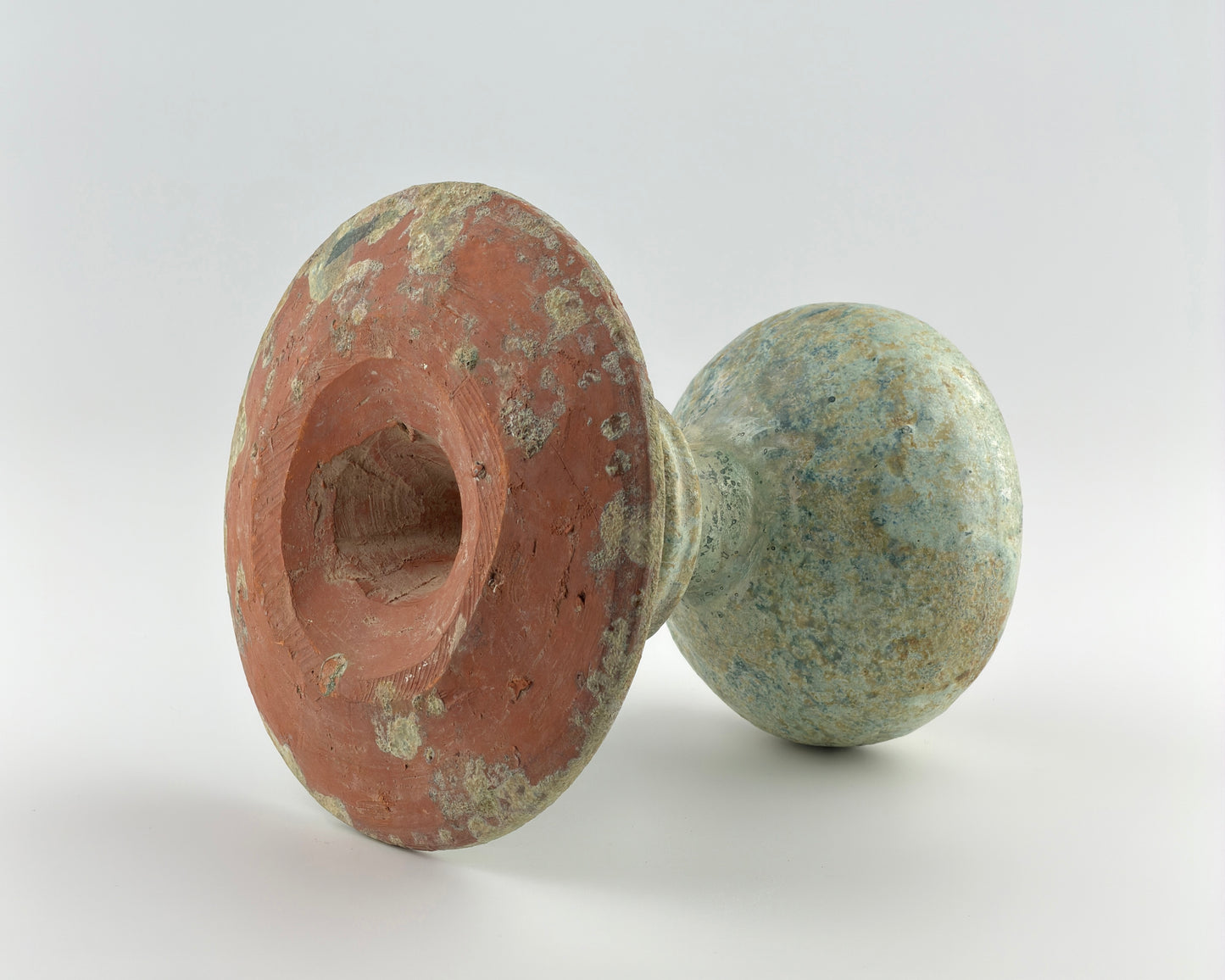 Green Lead-Glazed Pottery Boshan Censer, Han Dynasty