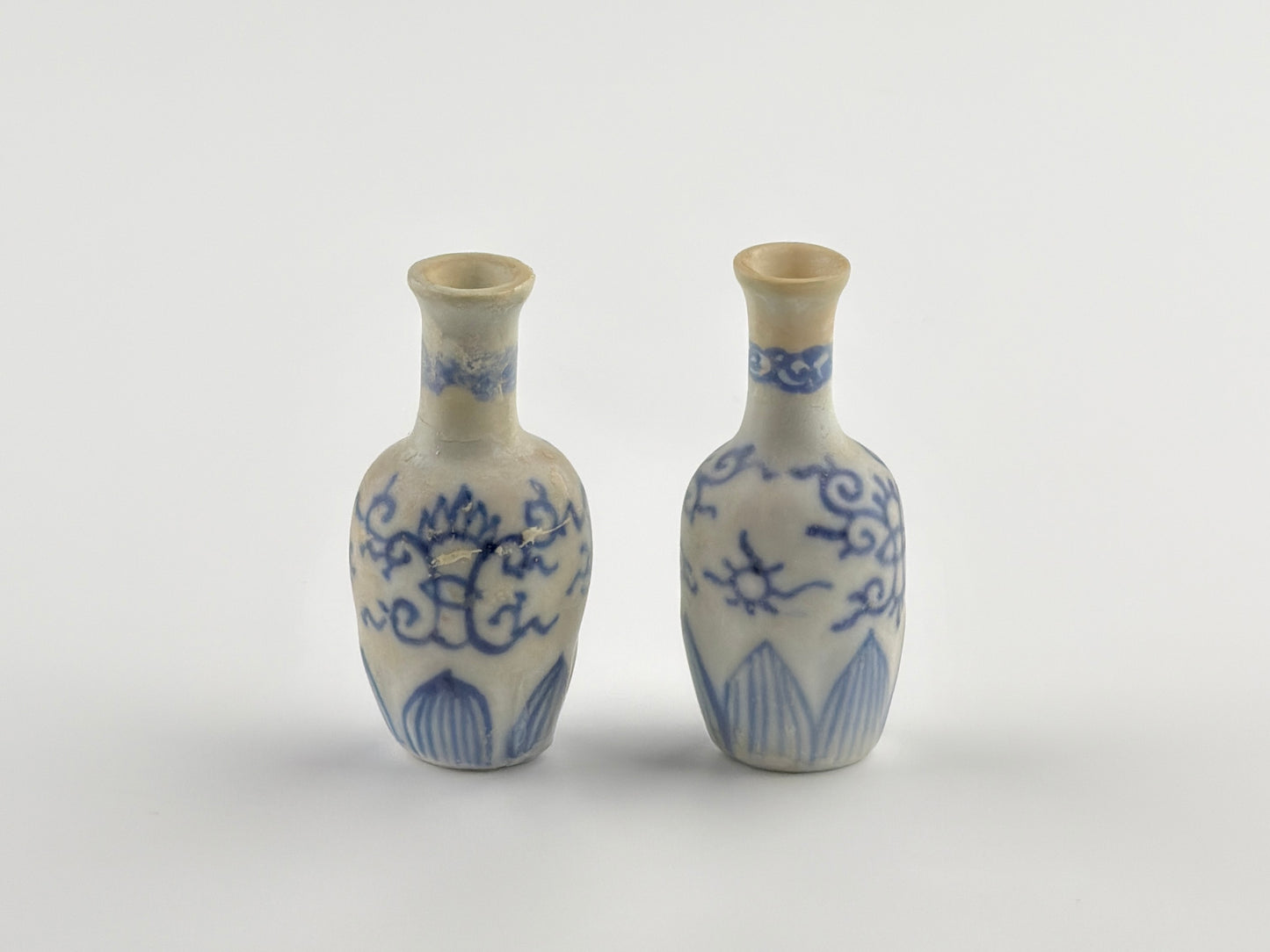 Two Blue and White Miniature Vases, C 1725, Qing Dynasty, Yongzheng Era