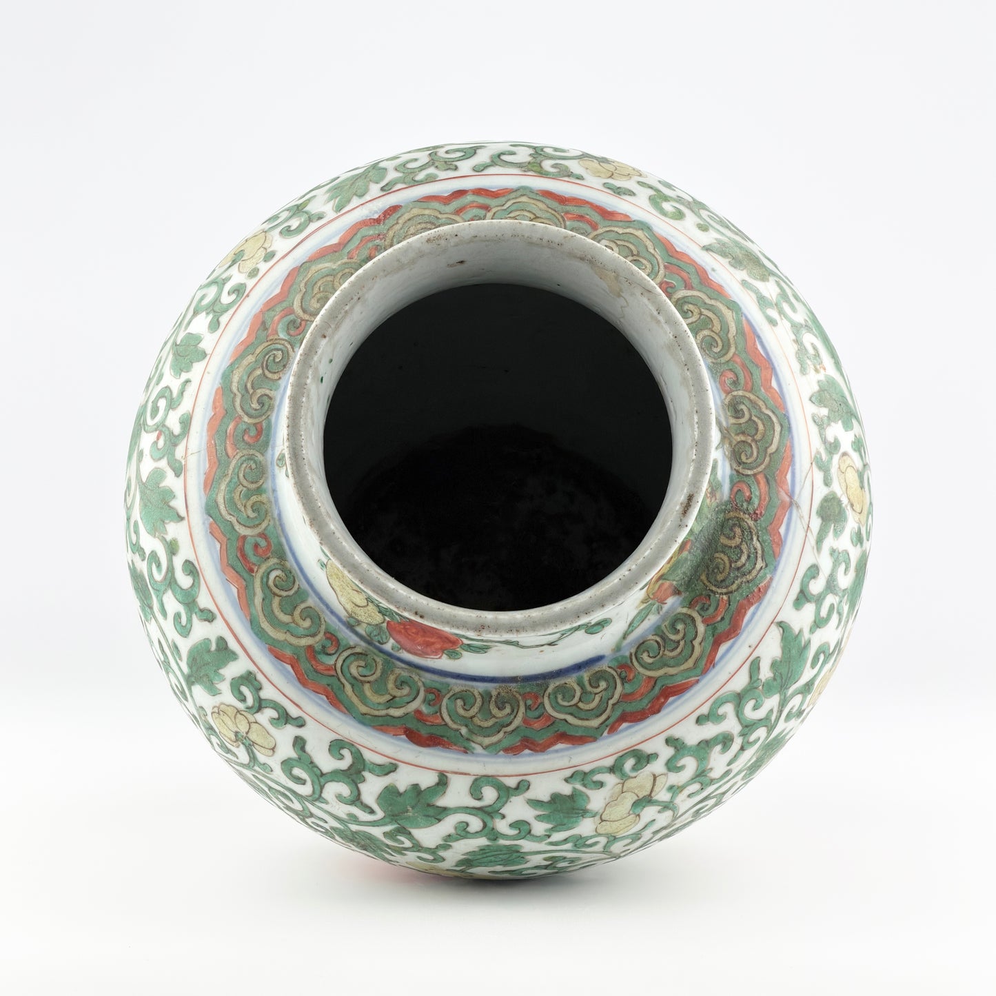 A Wucai 'Peony' Vase Transitional Period, 17th century, Transitional period(Ming Dynasty)