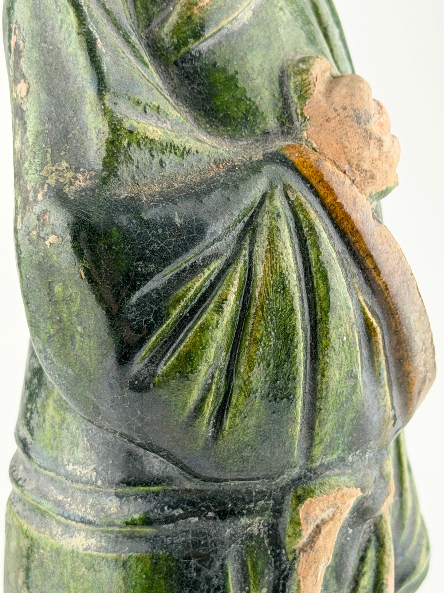 Large Green Glazed Court Figures, Ming Period