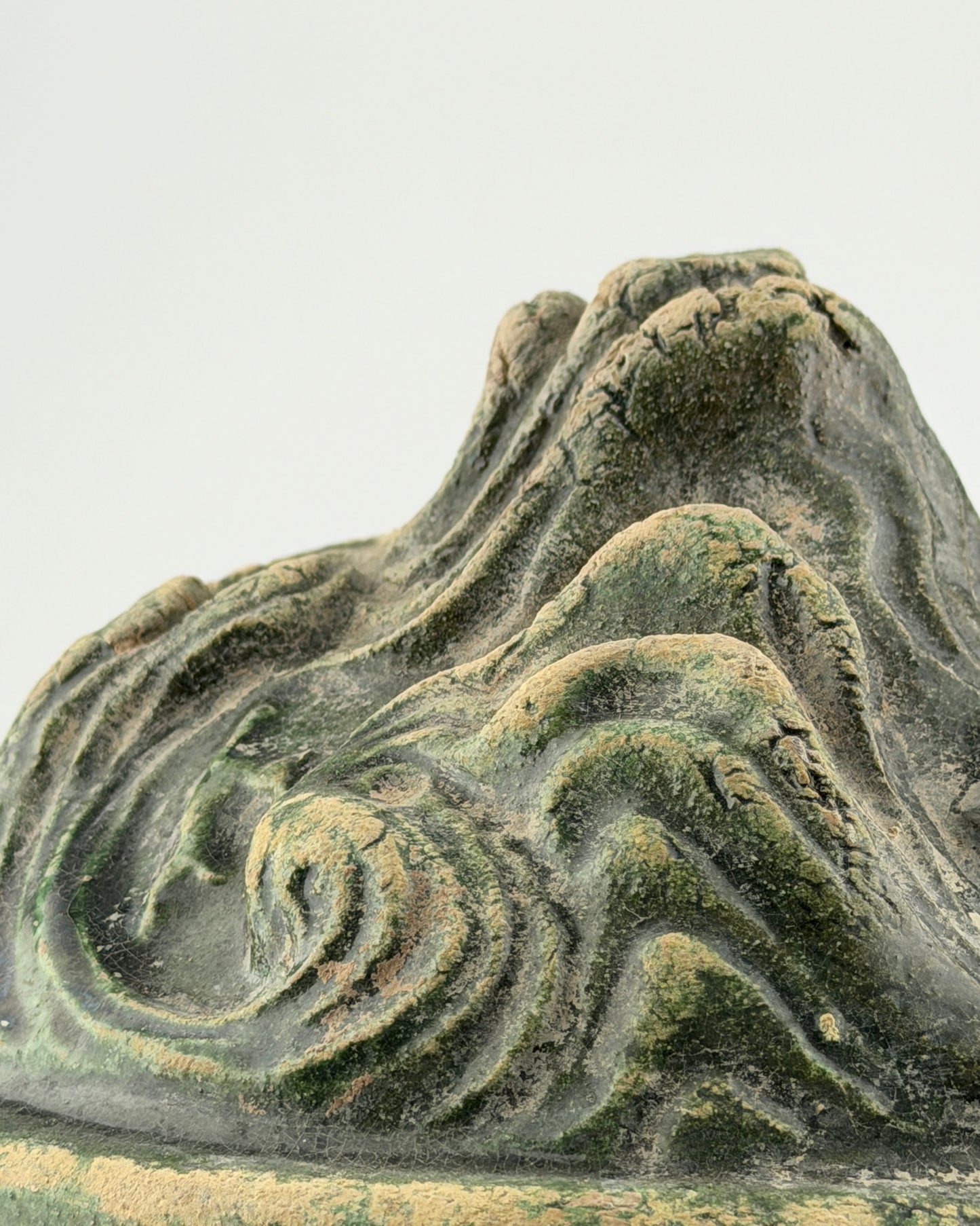 GREEN-GLAZED POTTERY TRIPOD 'HILL' JAR, HAN DYNASTY, 206 BC - 220 AD