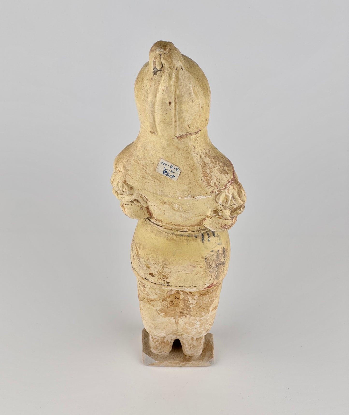 Large Straw Glazed Pottery Figure of a Solider, Sui to Tang Dynasty