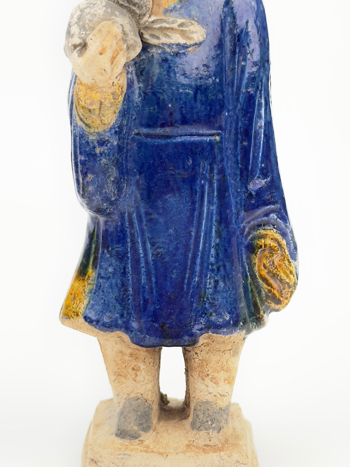 Two blue-glazed figures, Ming Period (1368-1644)