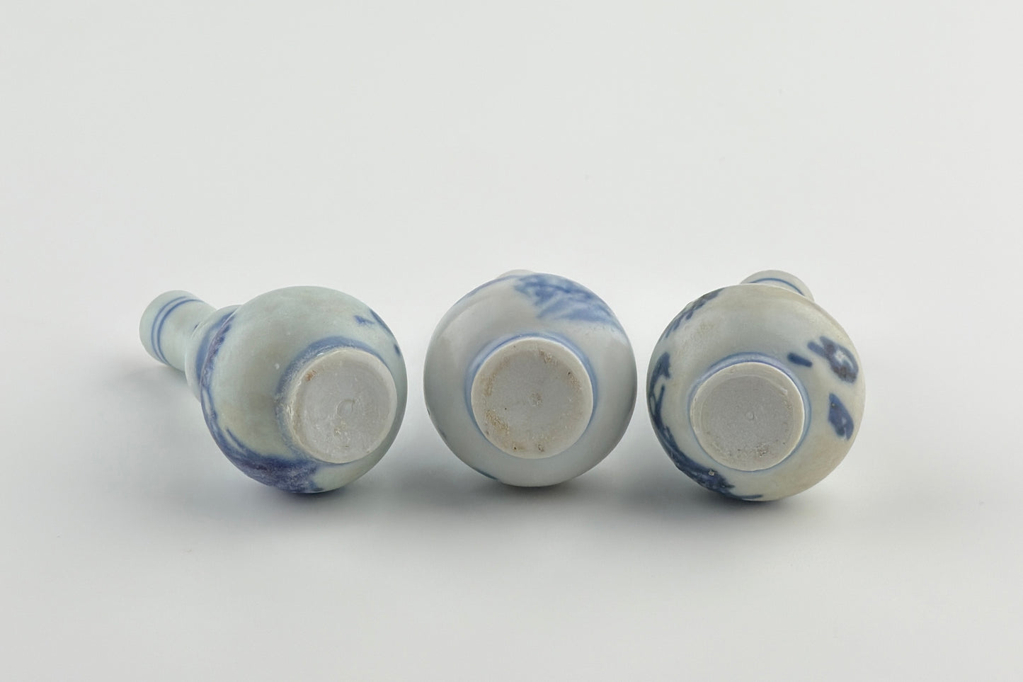 Three Blue and White Miniature Vases, C 1725, Qing Dynasty, Yongzheng Era