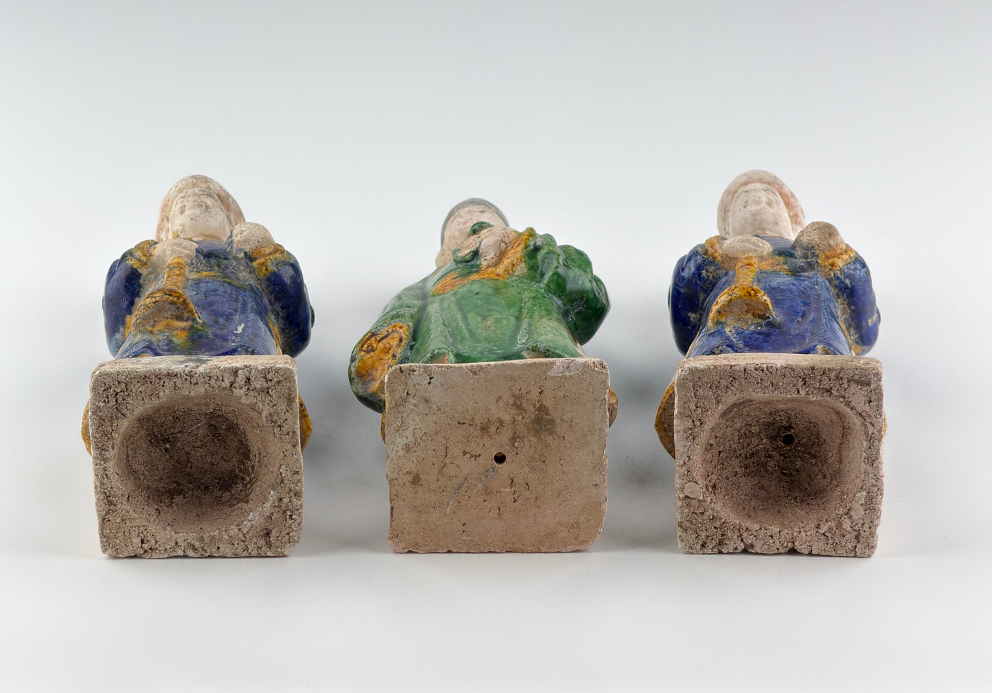 Three Glazed Figures of Musicians, Ming Period (1368-1644)