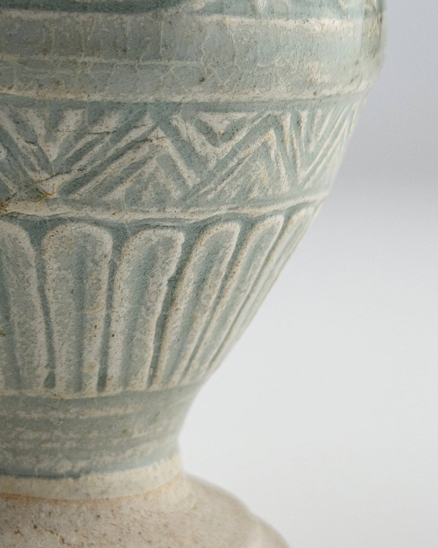 Two white ware vases with flower design, Yuan Dynasty, 14th century