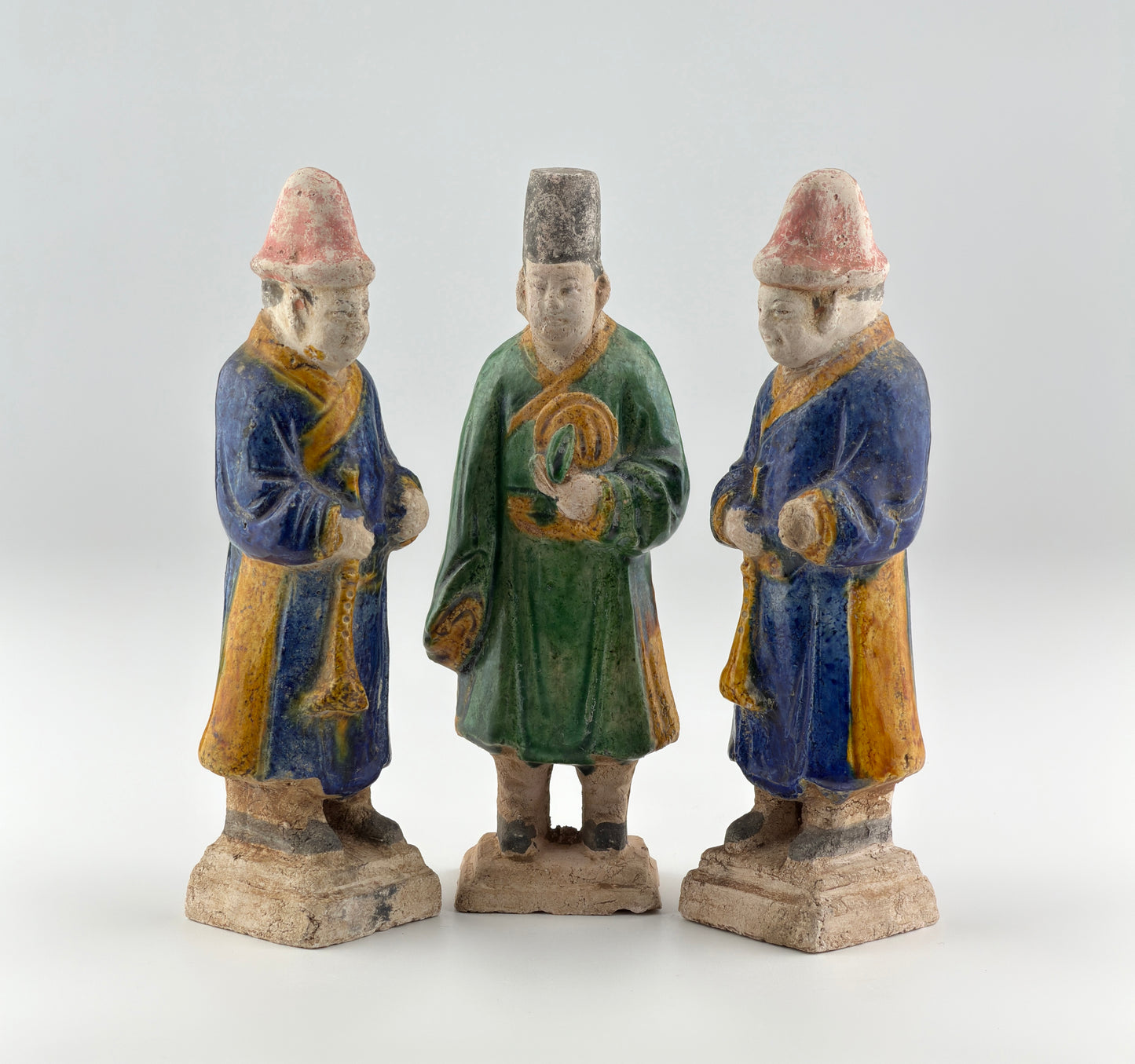 Three Glazed Figures of Musicians, Ming Period (1368-1644)