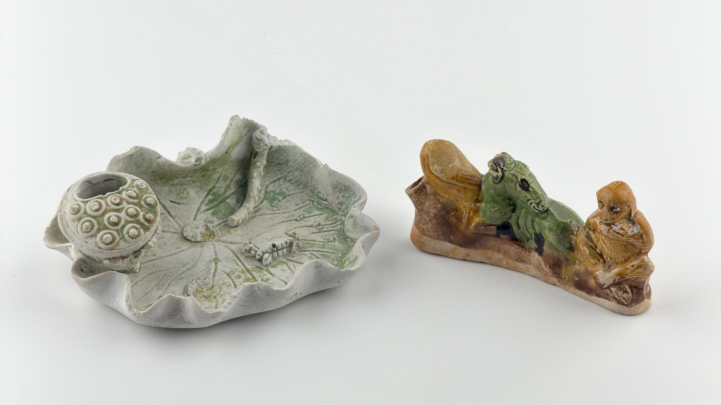 Three Friends Brush Rest and Lotus Leaf c1725, Qing Dynasty, Yongzheng Era