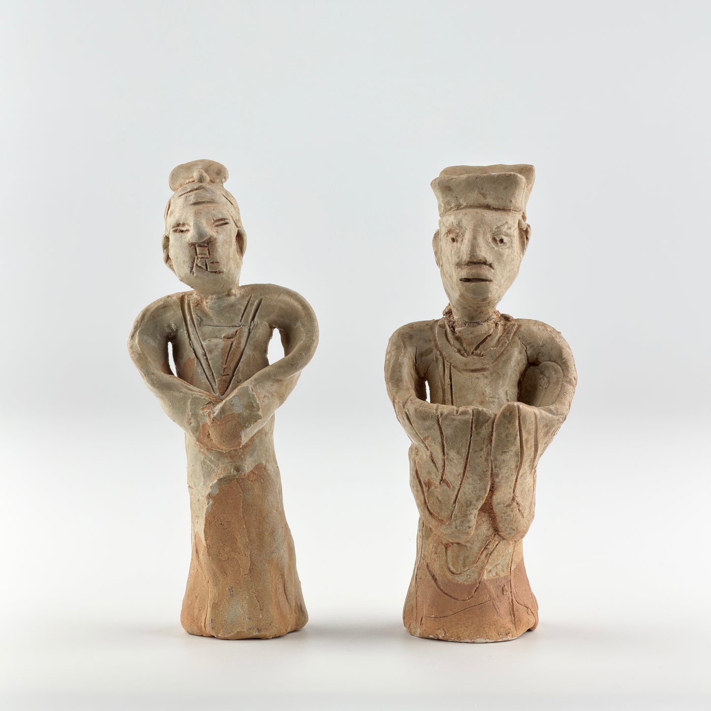 Two Incised Sandstone Mingqi, Five Dynasties and Ten Kingdoms period(907-979)