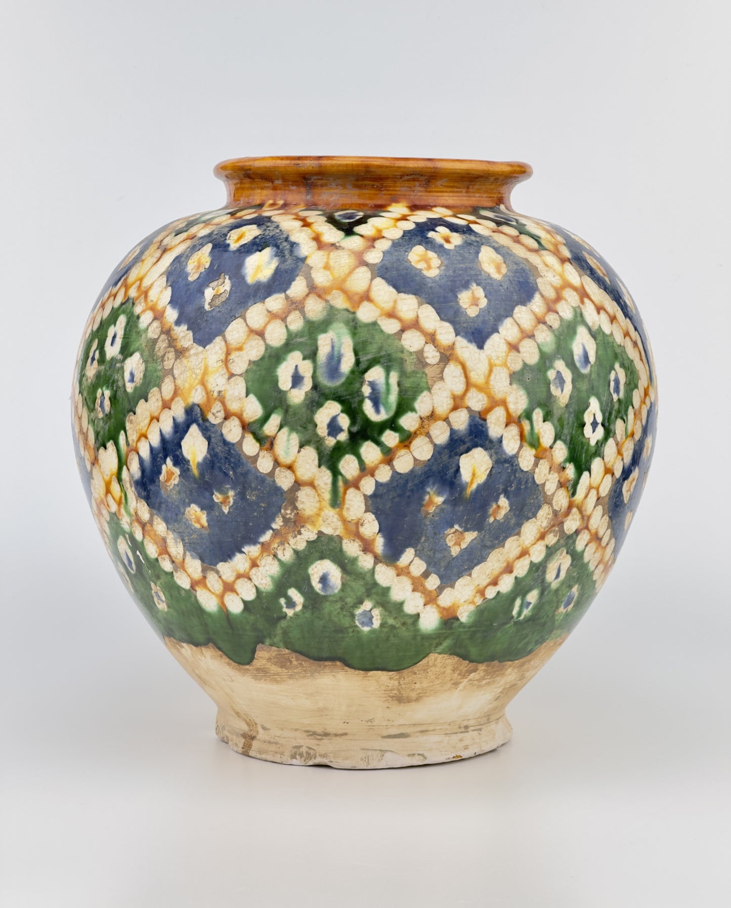 Rare Sancai-Glazed Pottery Jar, Tang Dynasty