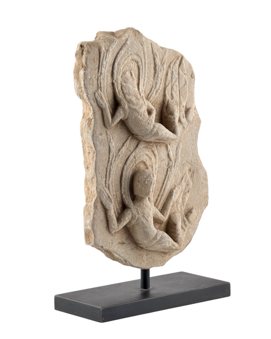 Heavenly Beings Carved Limestone Stele, Northern/Eastern Wei Dynasty(4-6th century)