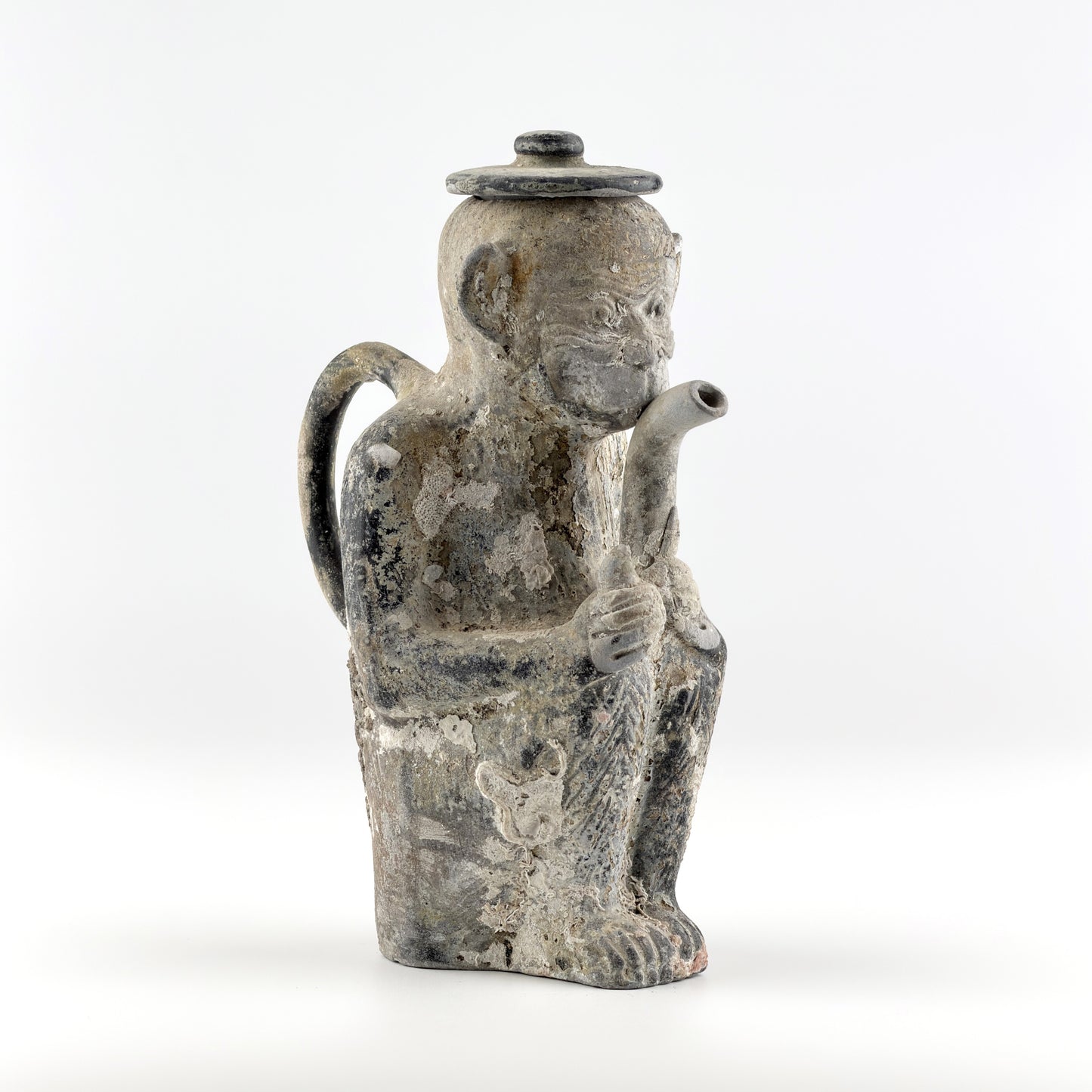 Rare Ewer of a Seated Monkey, C 1725, Qing Dynasty, Yongzheng Era