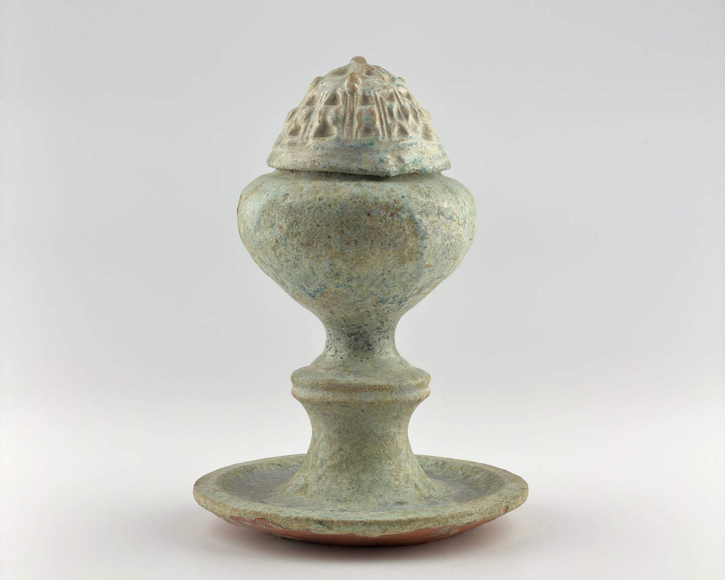 Green Lead-Glazed Pottery Boshan Censer, Han Dynasty