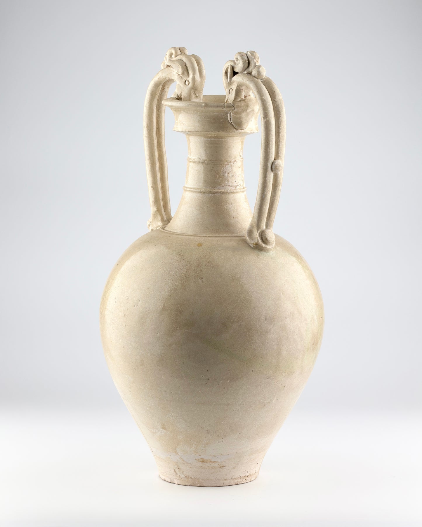 A Large and Rare Straw-Glazed Pottery Amphora, Tang Dynasty