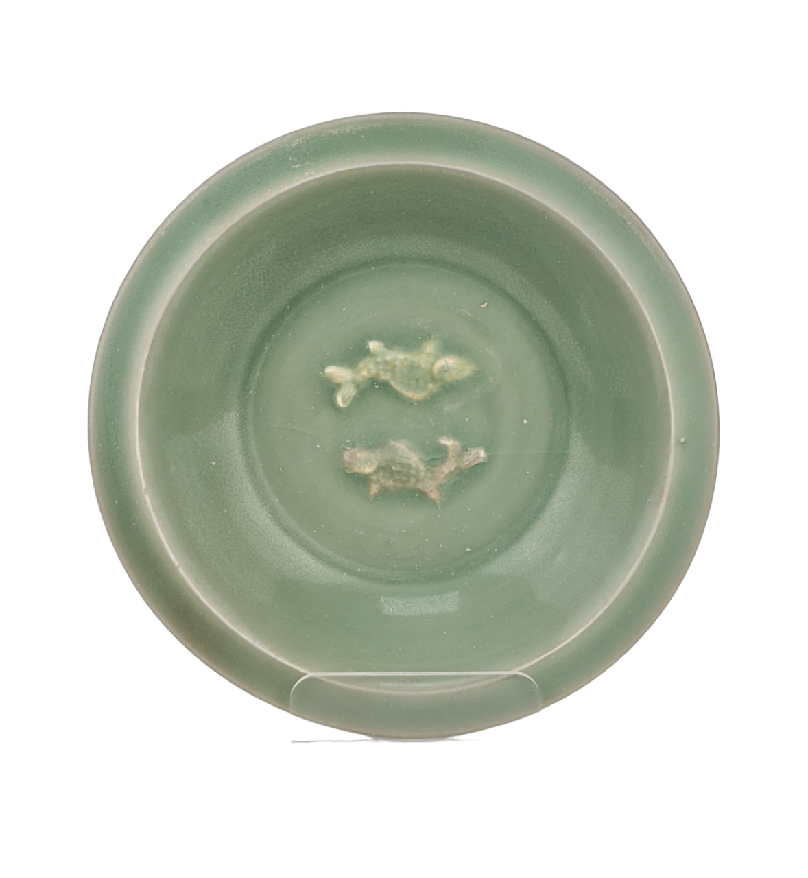 SMALL LONGQUAN CELADON 'TWIN FISH' DISH, SOUTHERN SONG DYNASTY